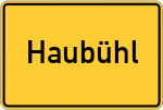 Place name sign Haubühl