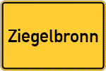 Place name sign Ziegelbronn