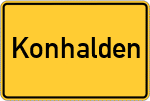 Place name sign Konhalden