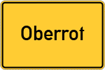 Place name sign Oberrot