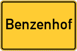 Place name sign Benzenhof