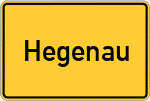 Place name sign Hegenau