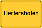 Place name sign Hertershofen