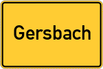 Place name sign Gersbach