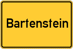 Place name sign Bartenstein