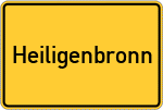 Place name sign Heiligenbronn