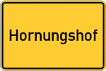 Place name sign Hornungshof