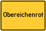 Place name sign Obereichenrot