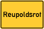 Place name sign Reupoldsrot