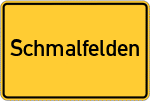 Place name sign Schmalfelden