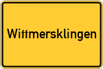 Place name sign Wittmersklingen