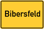 Place name sign Bibersfeld