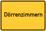 Place name sign Dörrenzimmern