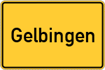 Place name sign Gelbingen