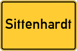 Place name sign Sittenhardt