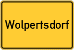 Place name sign Wolpertsdorf
