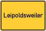 Place name sign Leipoldsweiler