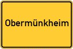 Place name sign Obermünkheim