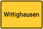 Place name sign Wittighausen