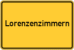 Place name sign Lorenzenzimmern