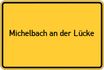 Place name sign Michelbach an der Lücke