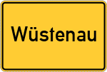 Place name sign Wüstenau