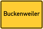 Place name sign Buckenweiler