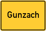Place name sign Gunzach