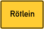 Place name sign Rötlein