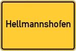 Place name sign Hellmannshofen