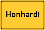 Place name sign Honhardt