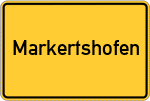 Place name sign Markertshofen