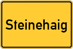 Place name sign Steinehaig