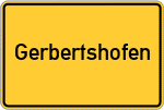 Place name sign Gerbertshofen