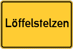 Place name sign Löffelstelzen