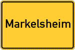Place name sign Markelsheim