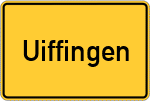 Place name sign Uiffingen