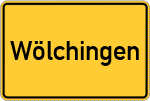 Place name sign Wölchingen