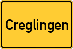 Place name sign Creglingen