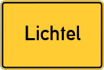 Place name sign Lichtel, Württemberg
