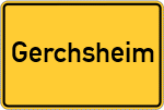Place name sign Gerchsheim