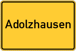 Place name sign Adolzhausen