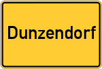 Place name sign Dunzendorf