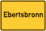 Place name sign Ebertsbronn