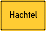 Place name sign Hachtel