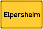 Place name sign Elpersheim