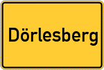Place name sign Dörlesberg