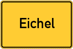 Place name sign Eichel