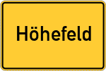 Place name sign Höhefeld