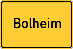 Place name sign Bolheim